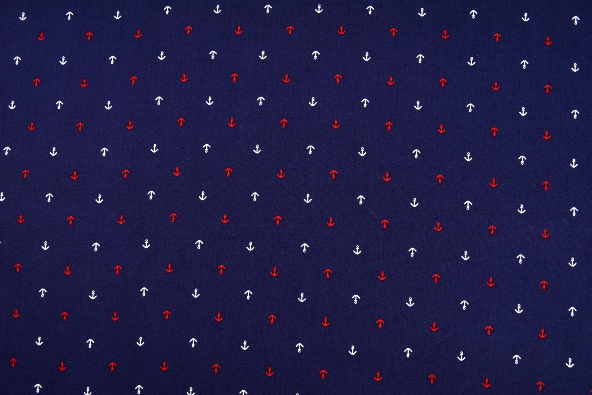 100% Cotton Loom Line  Anchor Print  Fabric - 3564