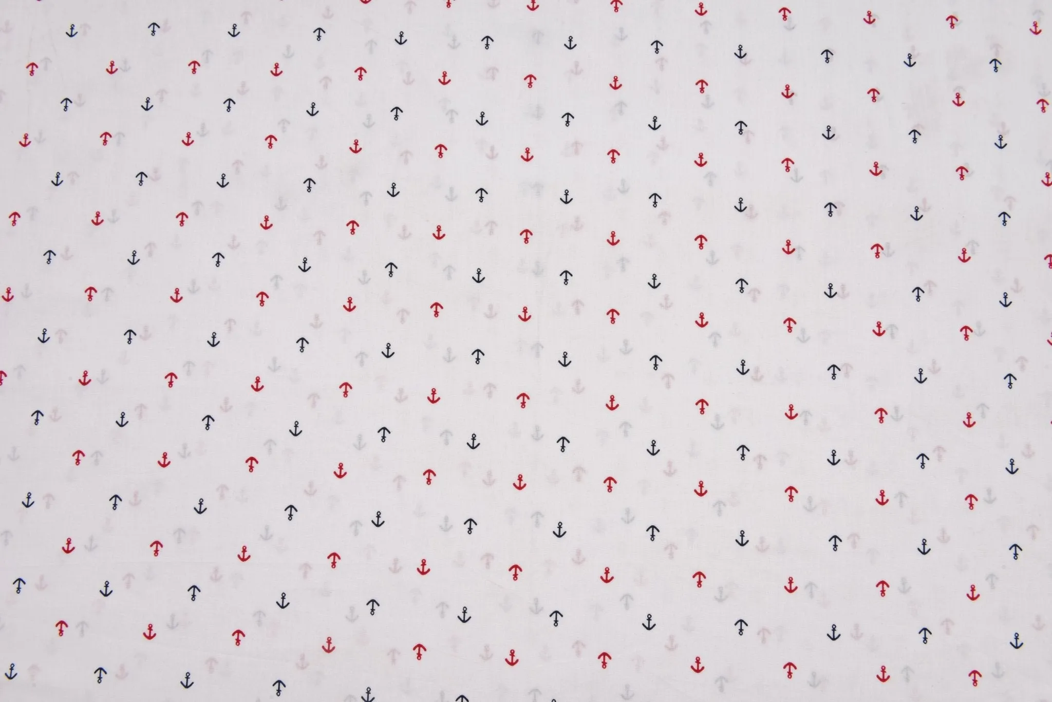 100% Cotton Loom Line  Anchor Print  Fabric - 3564
