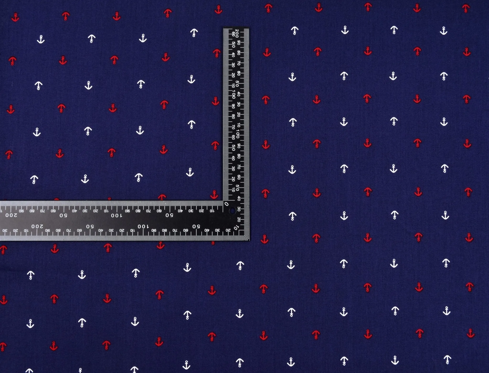 100% Cotton Loom Line  Anchor Print  Fabric - 3564