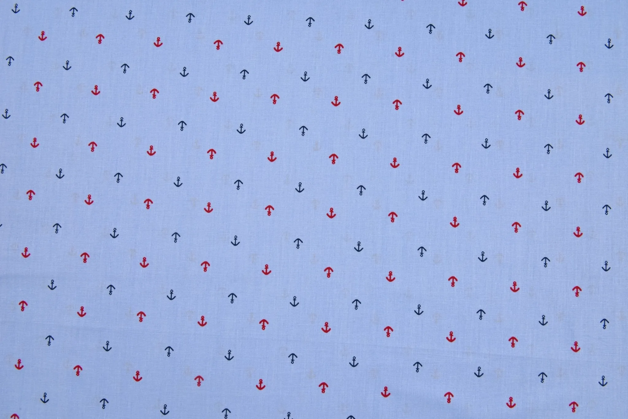 100% Cotton Loom Line  Anchor Print  Fabric - 3564
