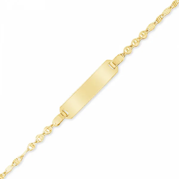 10K Yellow Gold Baby & Toddler Fancy ID Bracelet
