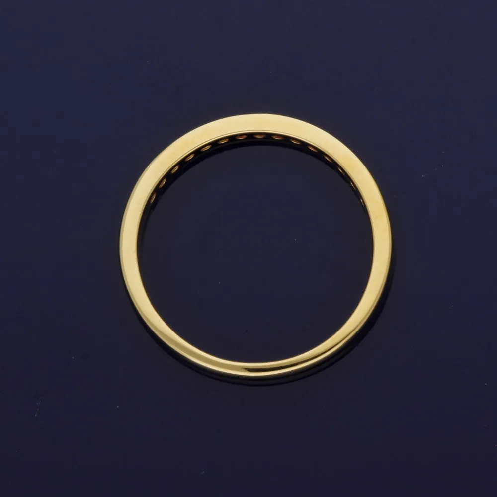 18ct Yellow Gold Ruby & Diamond Half Eternity Ring