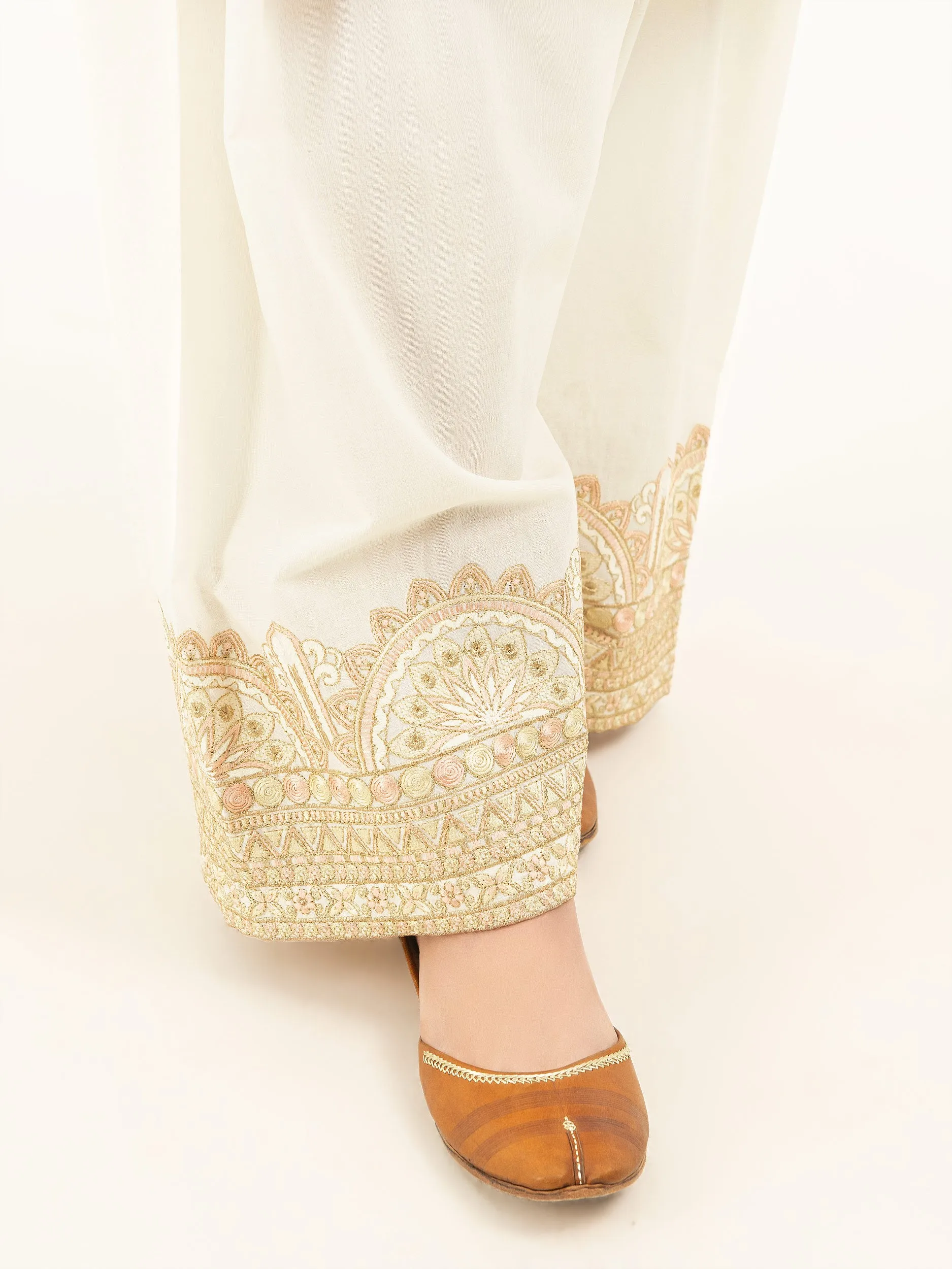 2 Piece Cambric Suit-Embroidered (Pret)