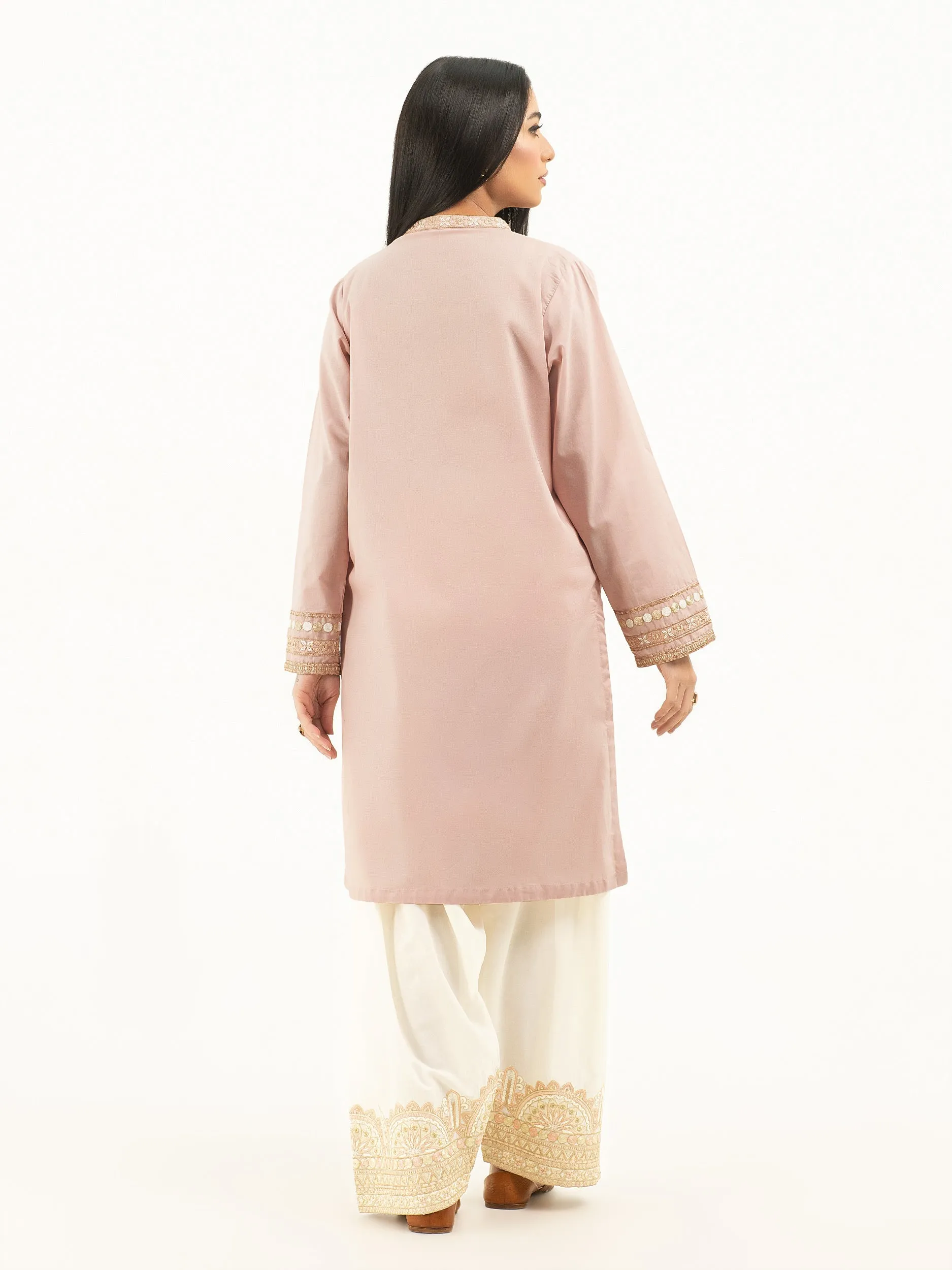 2 Piece Cambric Suit-Embroidered (Pret)