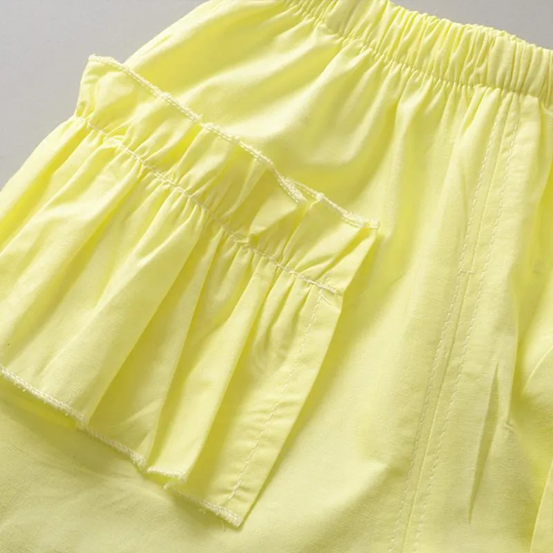 2-piece Ruffle Short Sleeve Shirt & Shorts for Toddler Girl