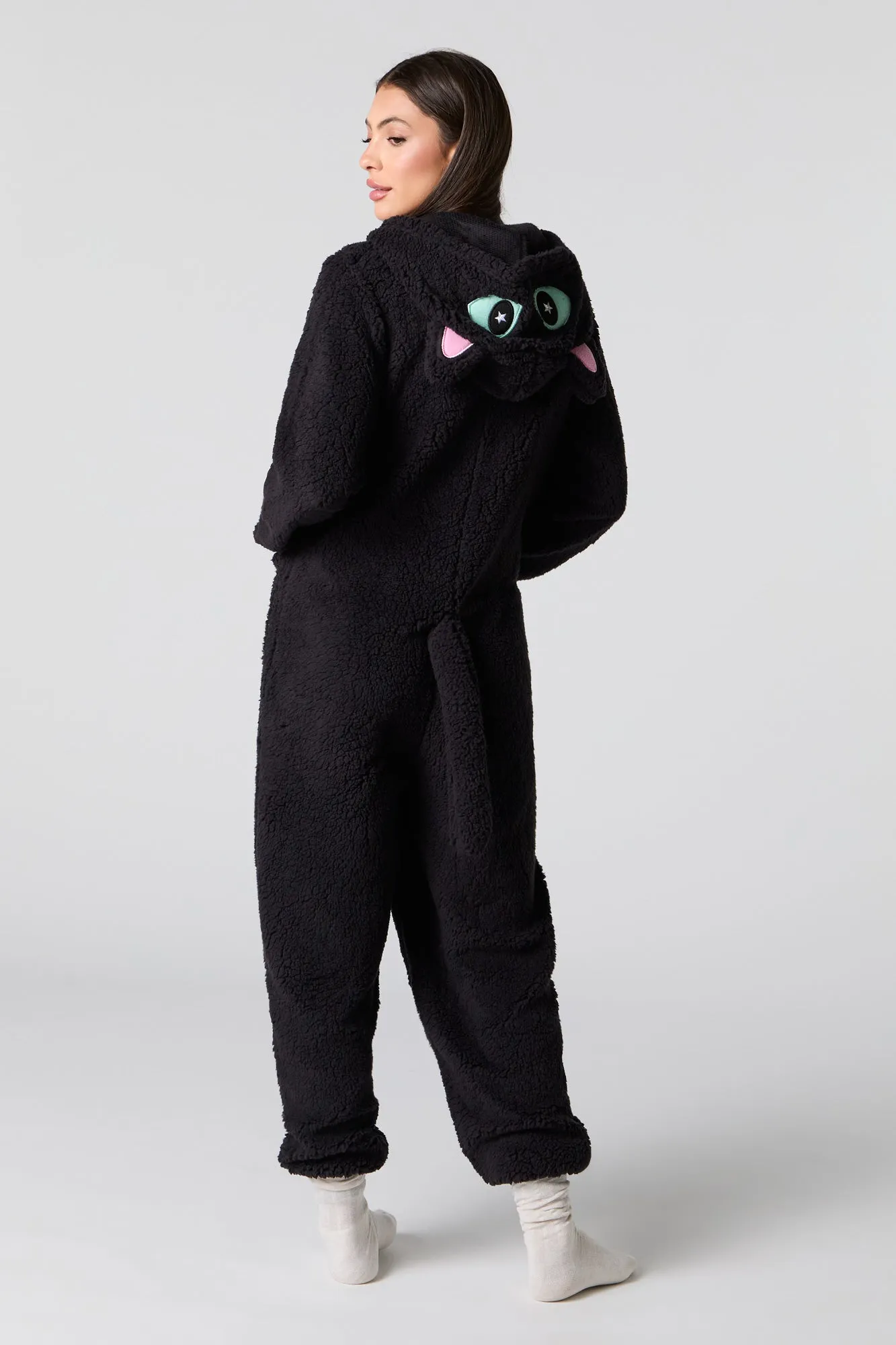 3D Cat Sherpa Onesie