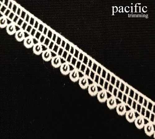 5/8" White Polyester Lace Trim: LAX03211