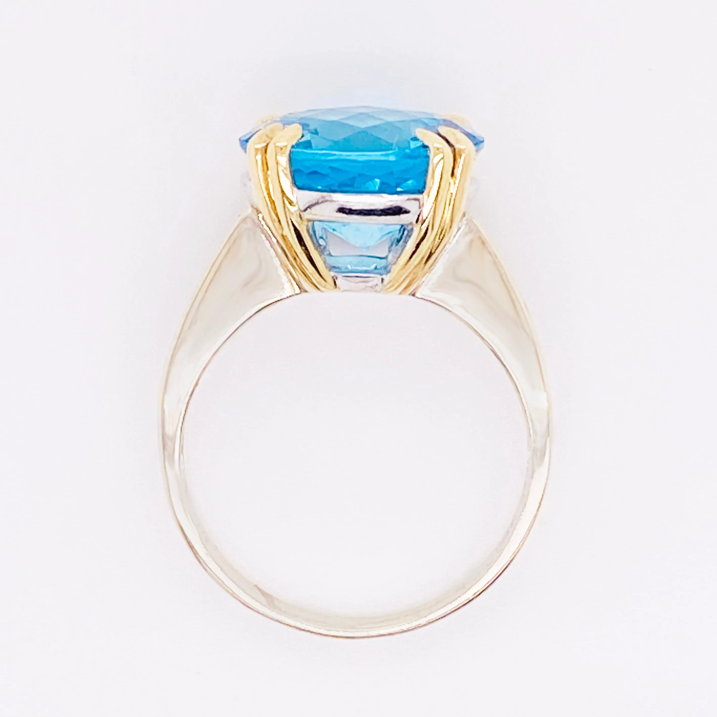 6 Carat Blue Topaz Solitaire Ring