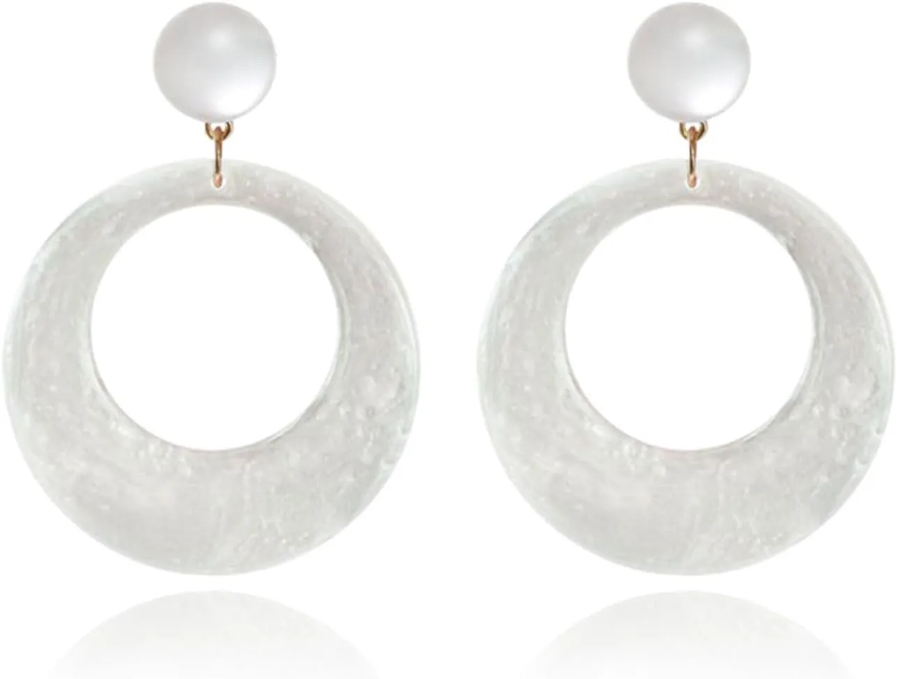 70s Earrings Retro White Acrylic Hoop Earrings 70s Accessories for Women 70s Jewelry Disco Outfits for Women