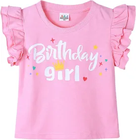 A&J DESIGN Baby & Toddler Girl Ruffle Heavyweight T-Shirts 12M-4T