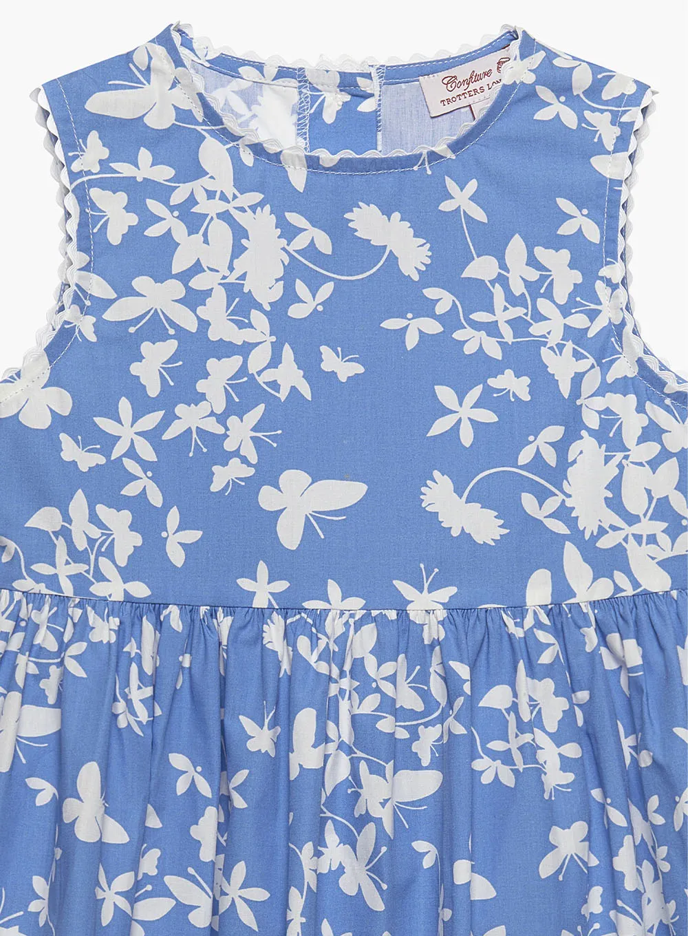 Adelina Summer Dress in Blue Butterfly