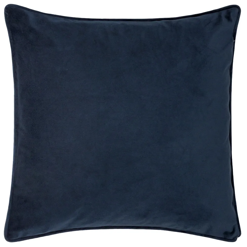 Alentejo Piped Velvet Cushion Ocean