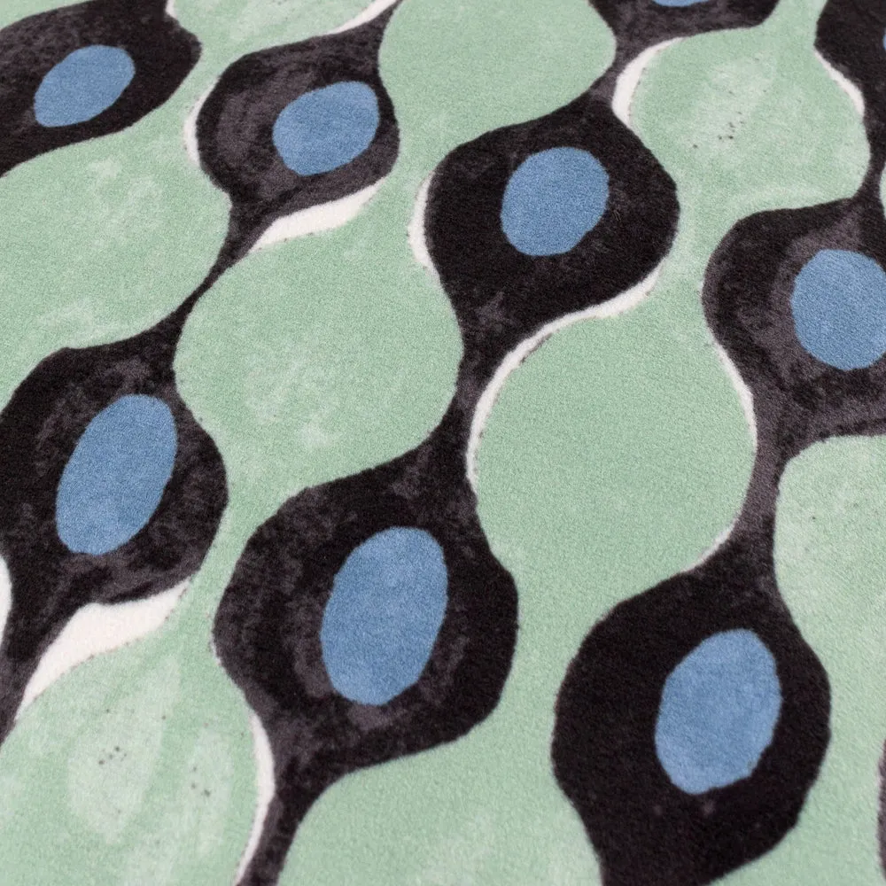 Alentejo Piped Velvet Cushion Ocean