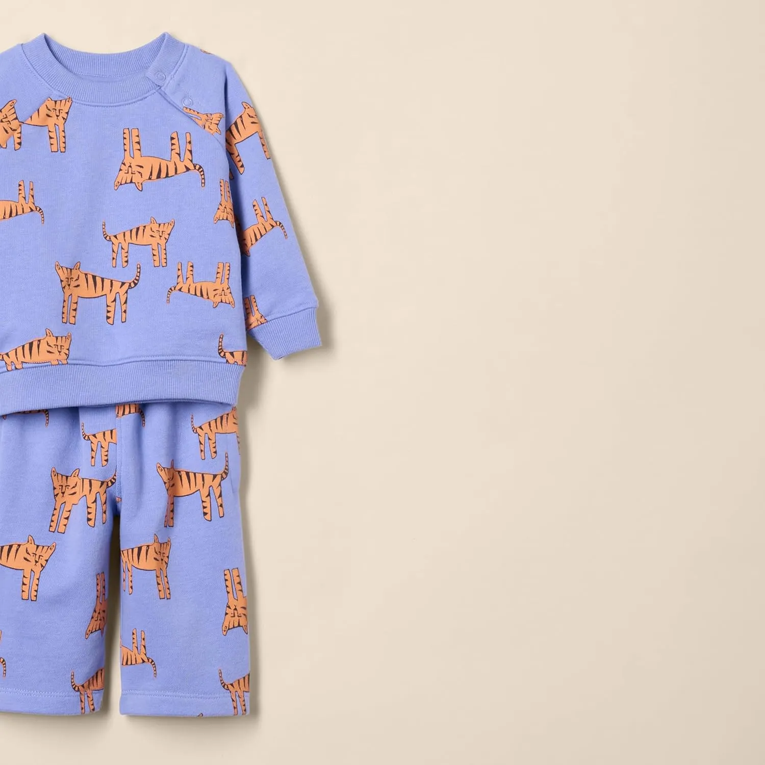 Amazon Essentials Unisex Babies' French Terry Sweatshirt and Sweatpants Set, Pack of 2