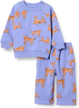 Amazon Essentials Unisex Babies' French Terry Sweatshirt and Sweatpants Set, Pack of 2