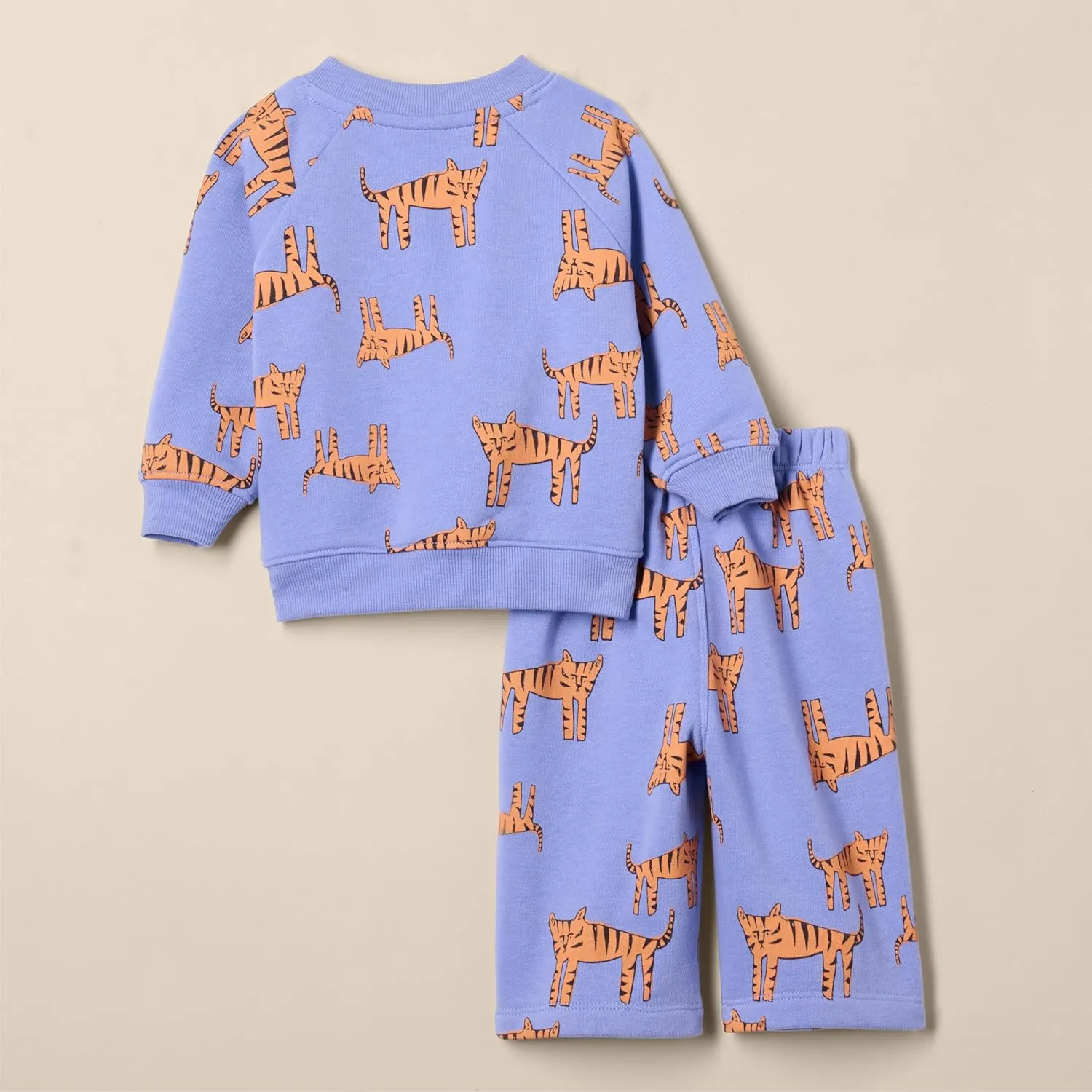 Amazon Essentials Unisex Babies' French Terry Sweatshirt and Sweatpants Set, Pack of 2