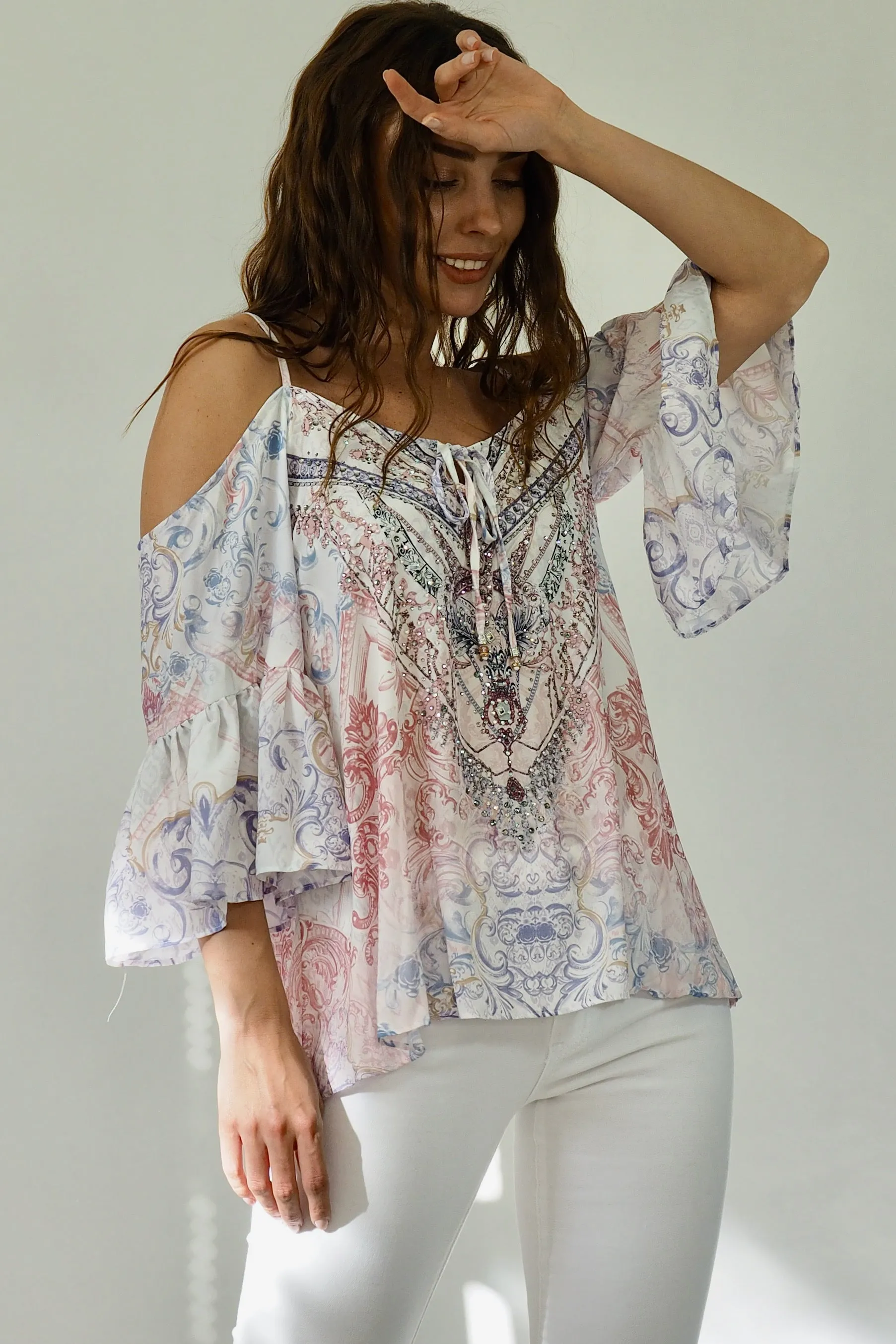 Ava Sparkle Top - Pink