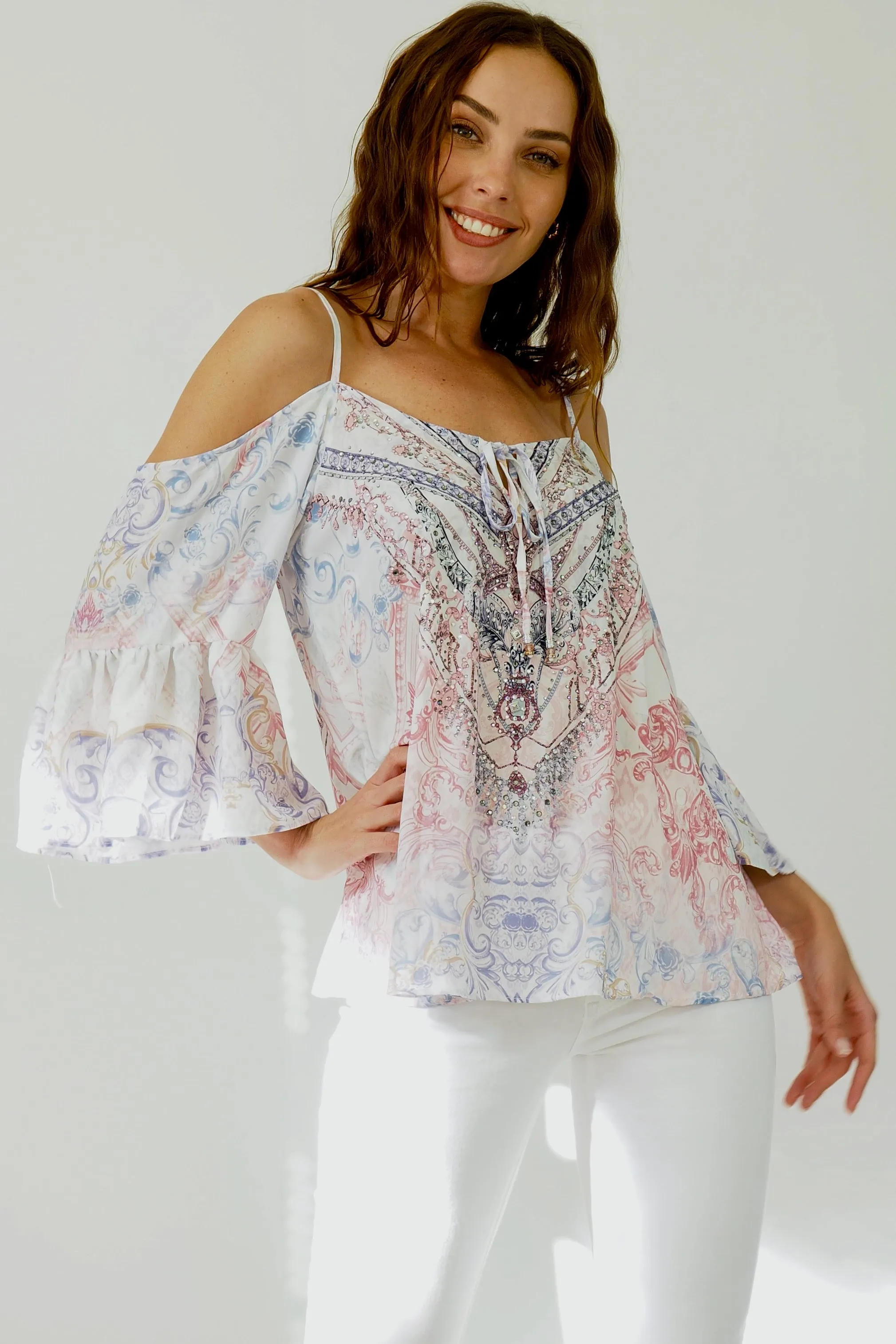 Ava Sparkle Top - Pink