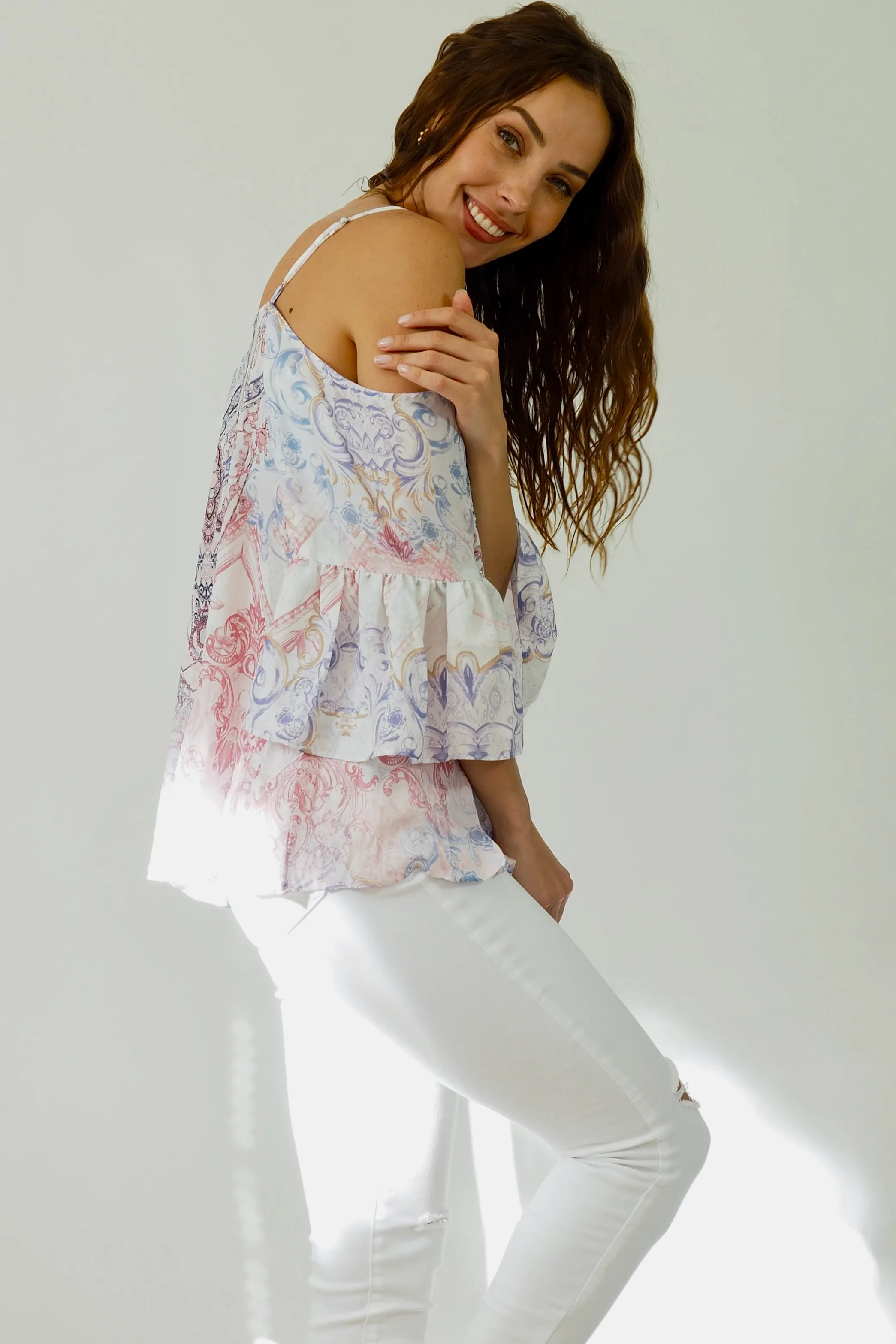 Ava Sparkle Top - Pink