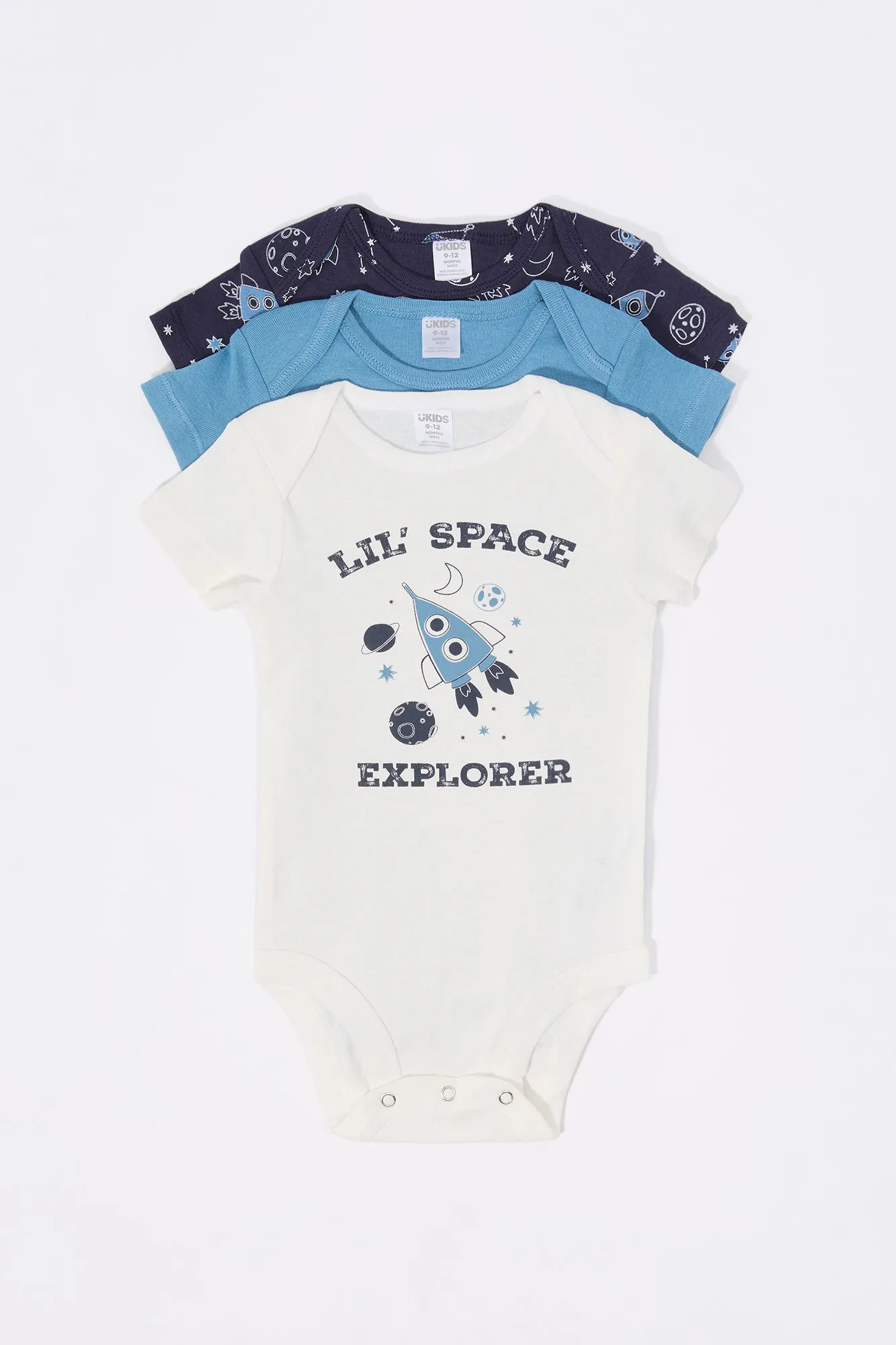 Baby Space Explorer Graphic Onesie (3 Pack)