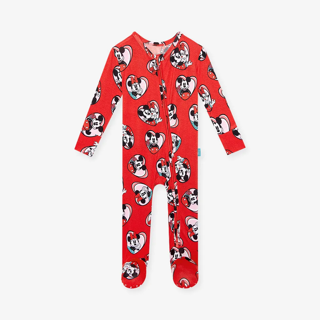 Be My Valentine Footie Zippered One Piece