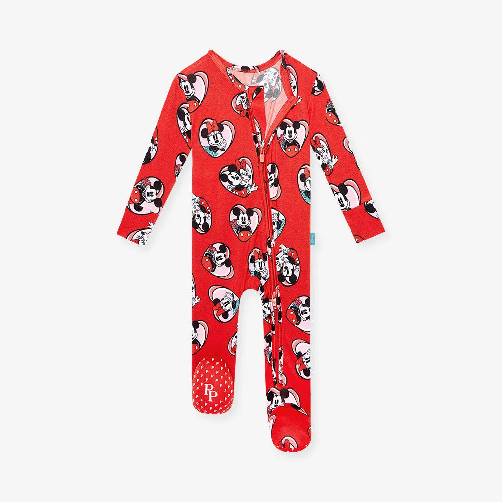 Be My Valentine Footie Zippered One Piece