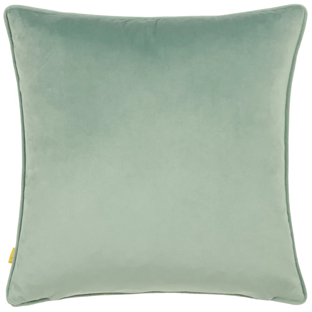 Bee Deco Geometric Cushion Eau de Nil