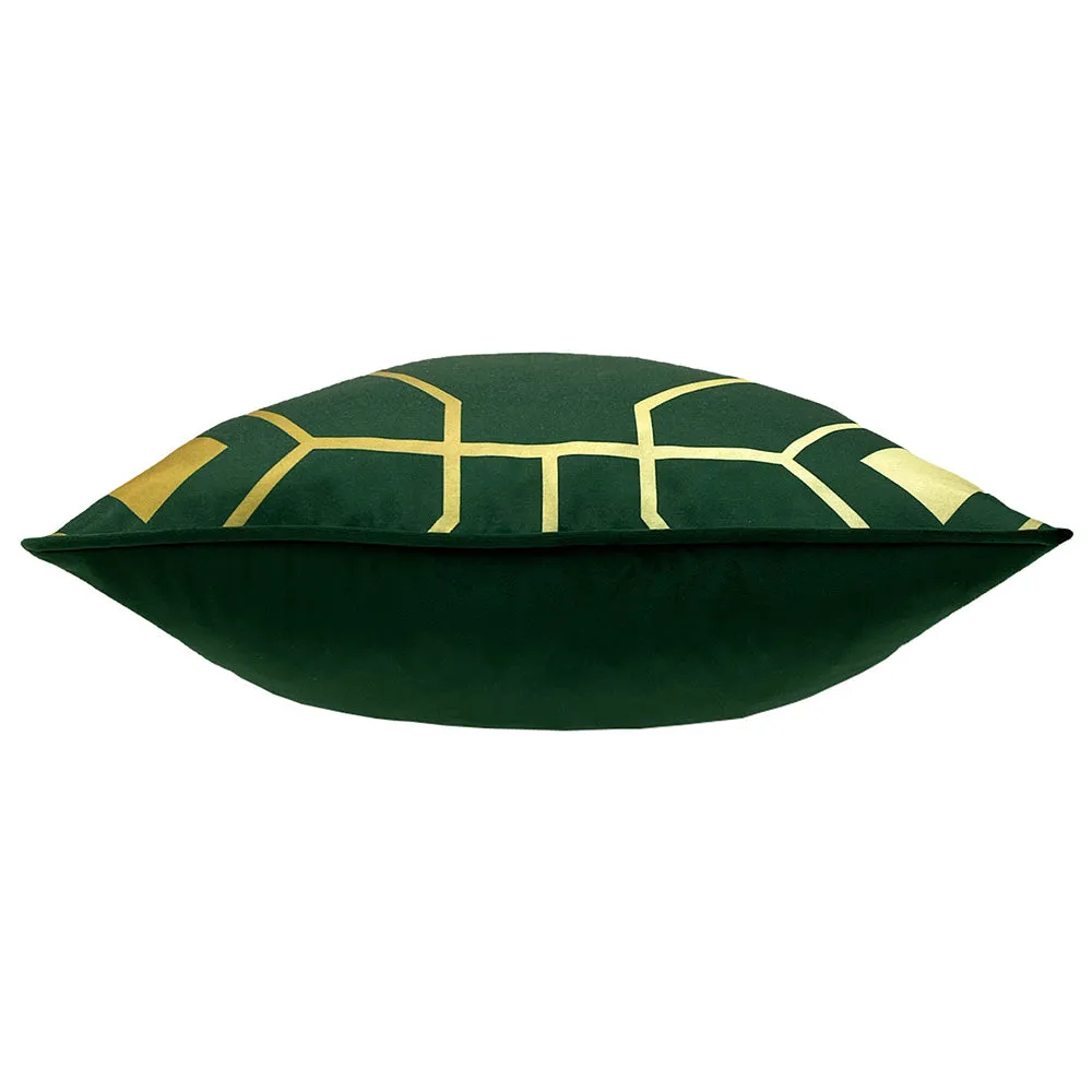Bee Deco Geometric Cushion Emerald