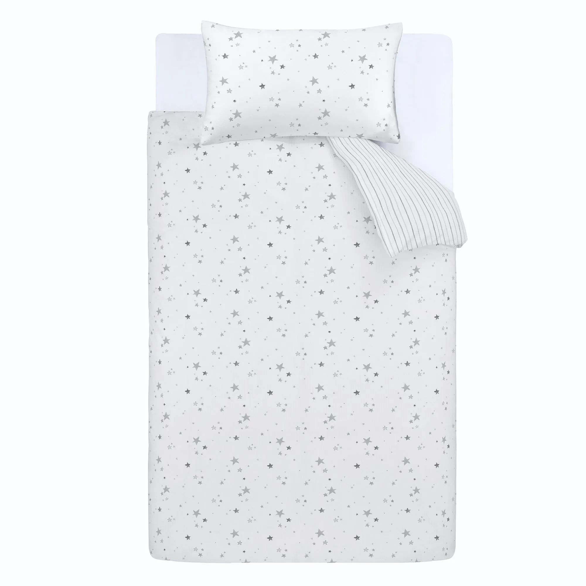Bianca Grey Stars Kids Cotton Duvet Set