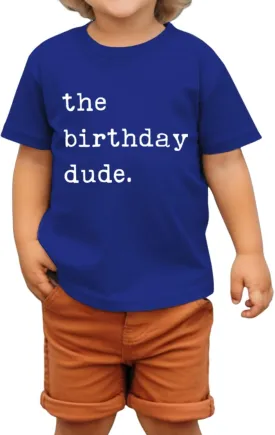 Birthday Boy Shirt Birthday Dude Tshirt 2nd 3rd 4th 5th 6th Toddler Boys B-Day Party Tee Tops