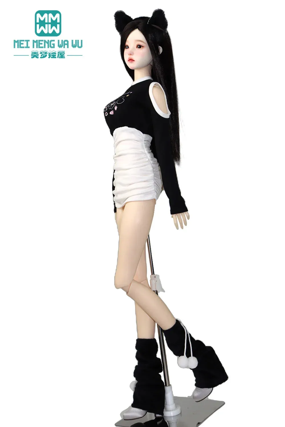 BJD Doll Clothes | Fashionable Tight Dress for 43-60CM 1/4 & 1/3 SD DD Ball Jointed Dolls, Pouf Dress, Wrap Hip Skirt Accessories