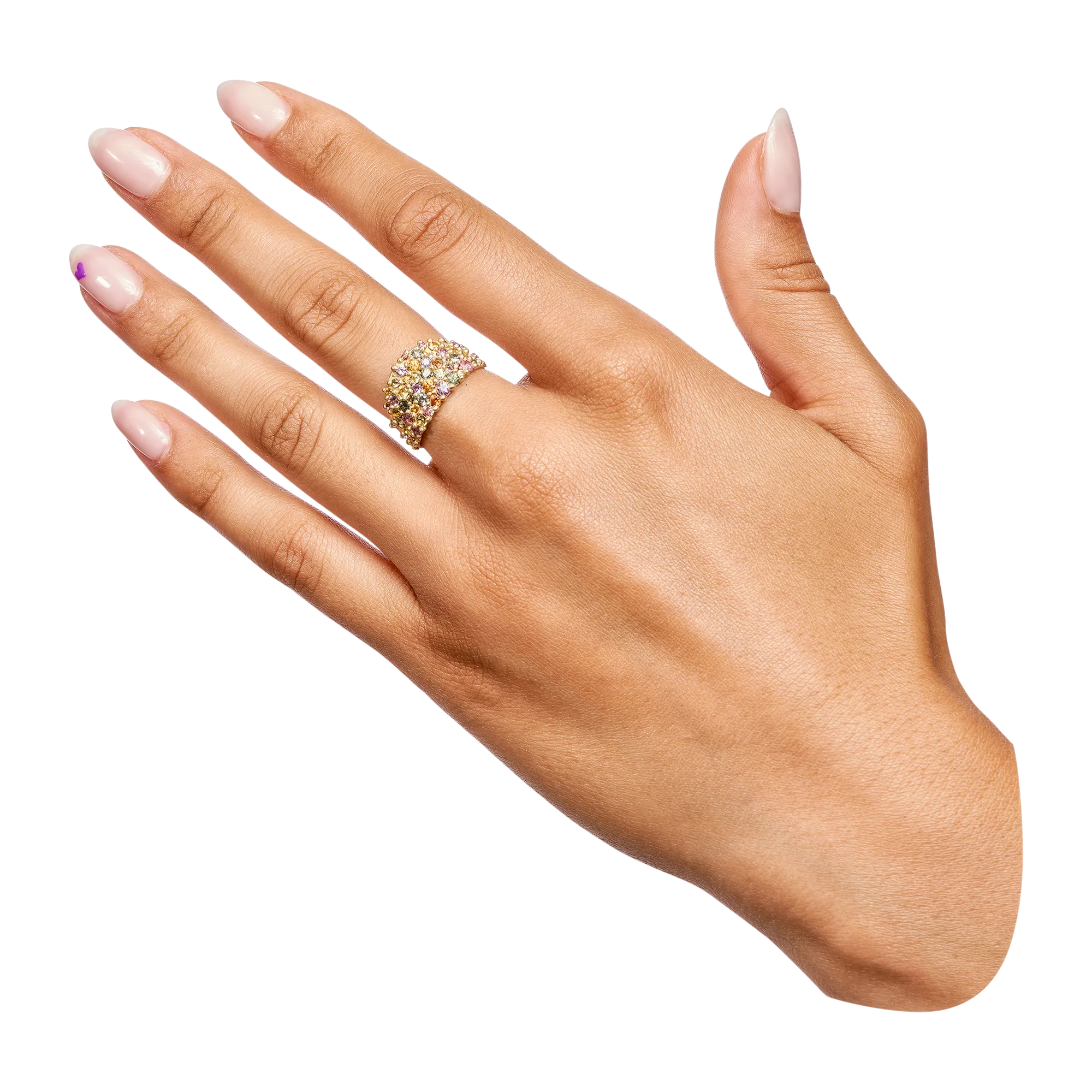 Blossom Crush River Half Shield Ring - Size 7.25 - 11061