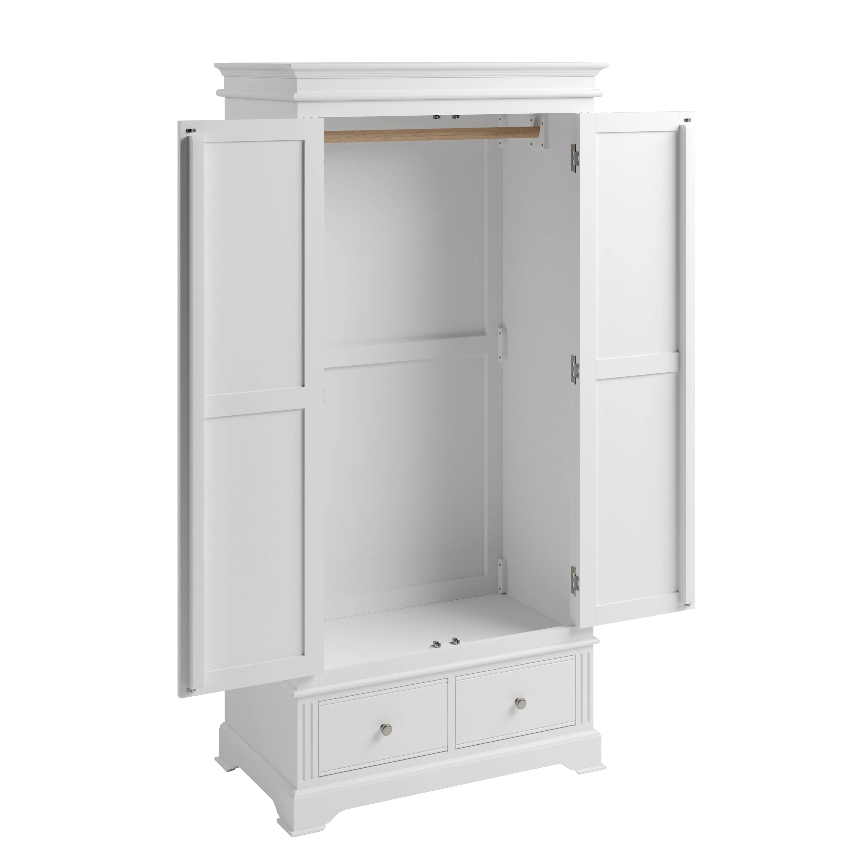 Bolton White Painted 2 Doors Wardrobe