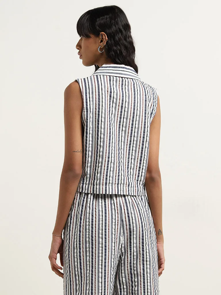 Bombay Paisley Multicolour Striped Cotton Top