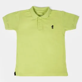Boys Cotton Polo Shirt - Sharp Green