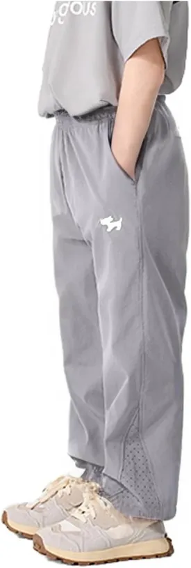 Boys Joggers Pants Youth Quick-Dry Lightweight Athletic Hiking Gym School Pants with Pockets Sweatpants Clothes 3-12Y