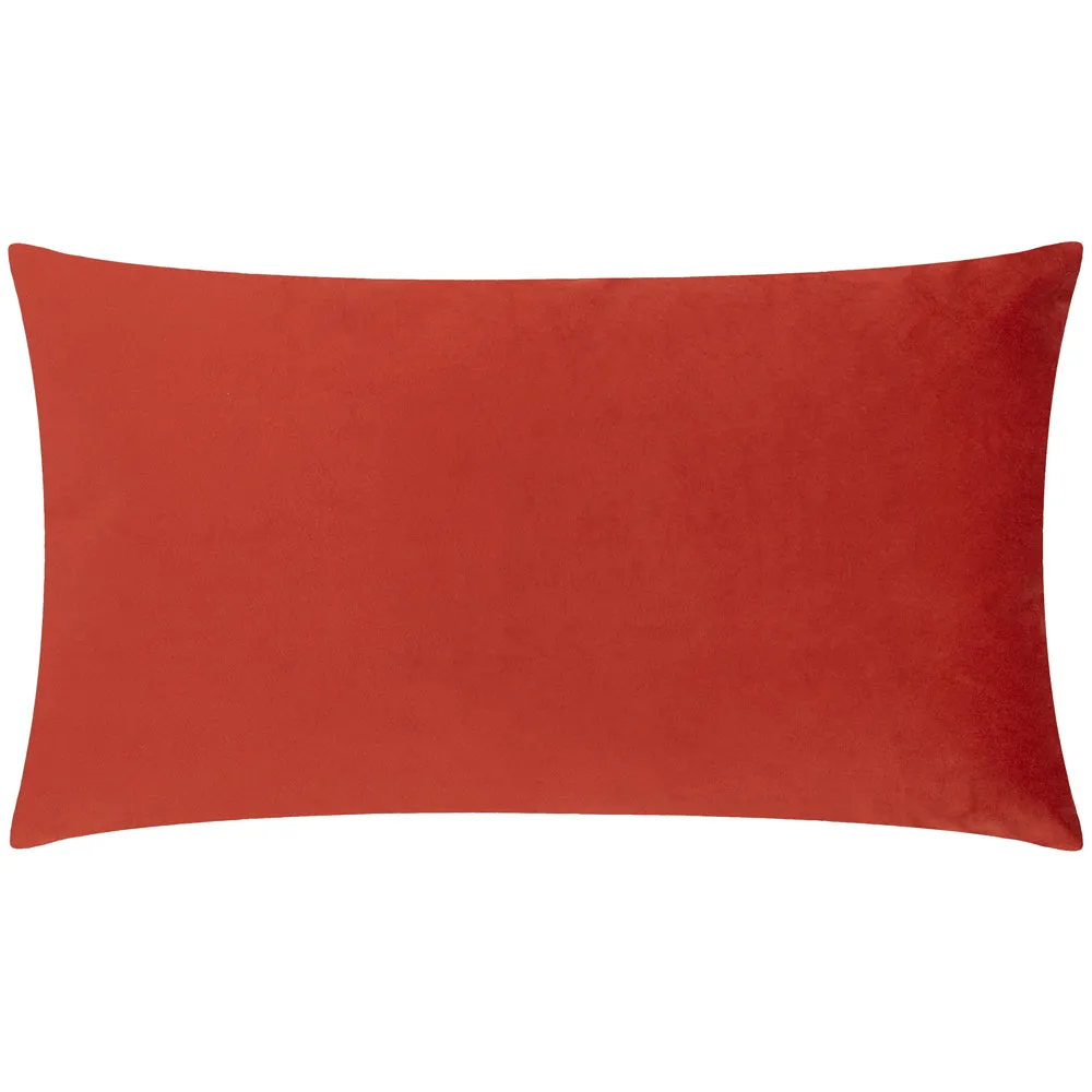 Braywick Floral Printed Velvet Cushion Black