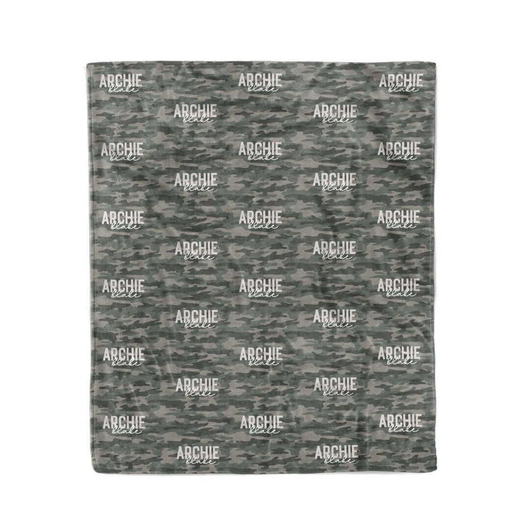 Camo Crew Personalized Kids Blanket