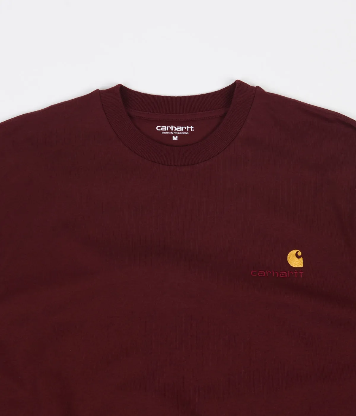 Carhartt American Script Long Sleeve T-Shirt - Bordeaux