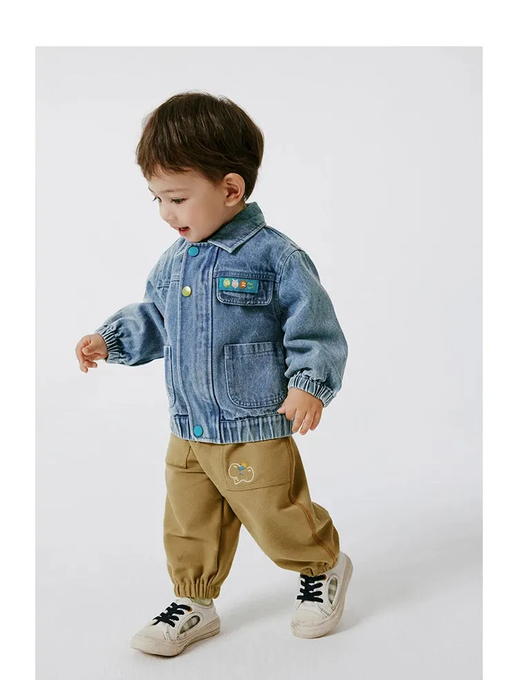 Cartoon Print Denim Jacket