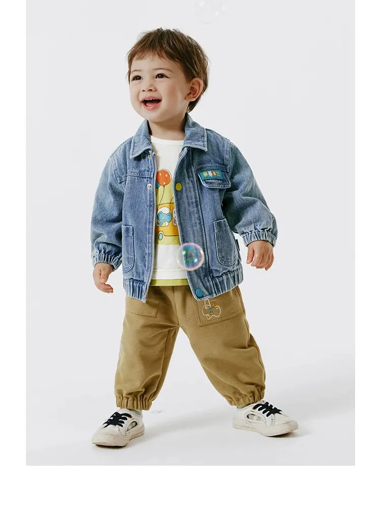 Cartoon Print Denim Jacket