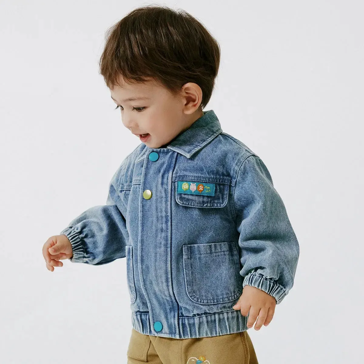 Cartoon Print Denim Jacket