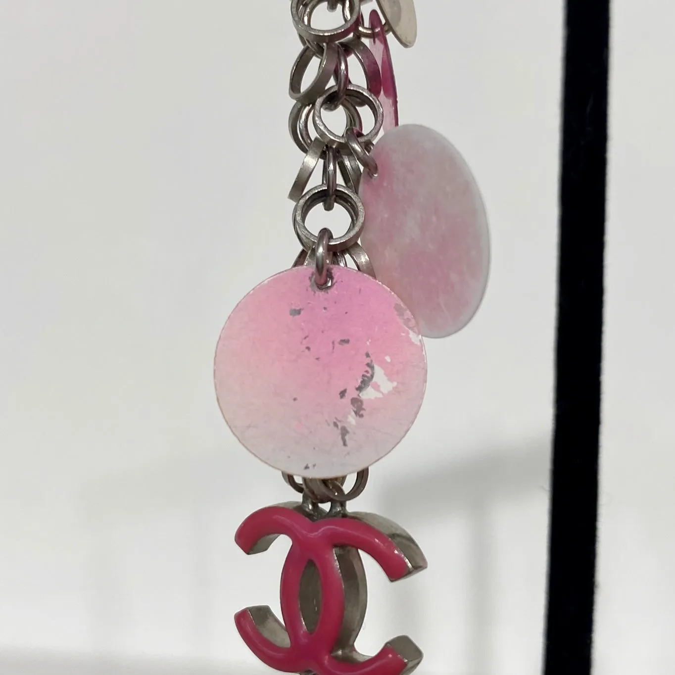 Chanel Pink Bubbly Charm Drop Earrings