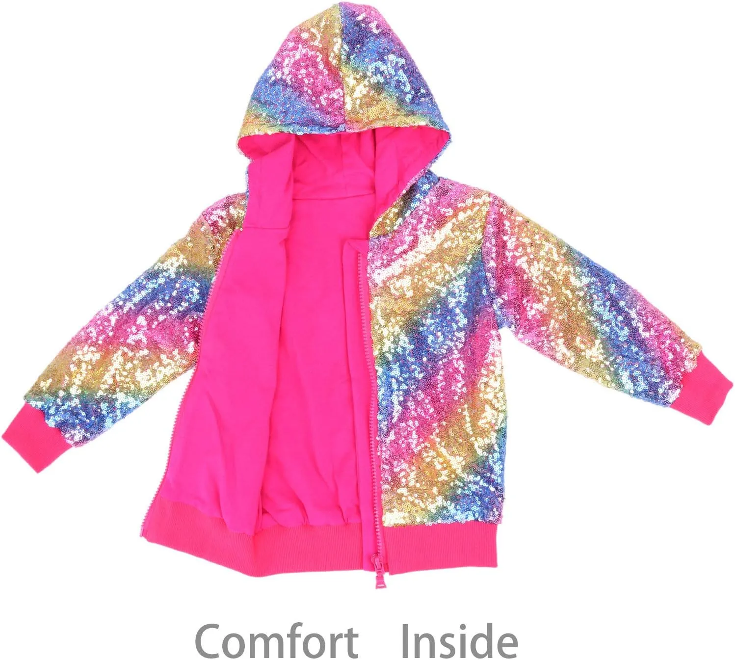 Cilucu Kids Jackets Girls Boys Sequin Zipper Coat Jacket for Toddler Birthday Christmas Clothes