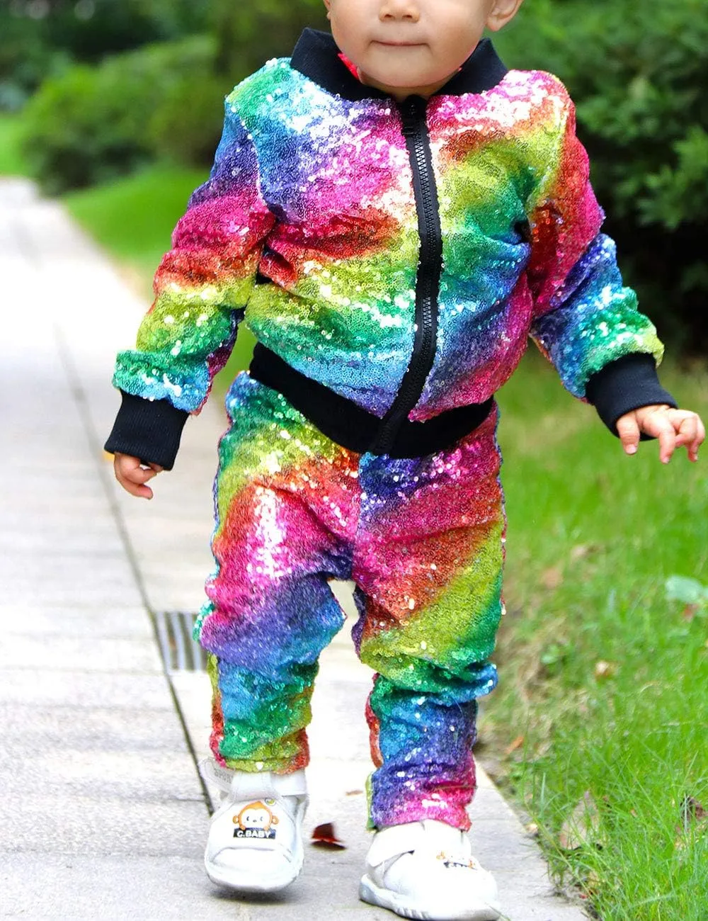 Cilucu Kids Jackets Girls Boys Sequin Zipper Coat Jacket for Toddler Birthday Christmas Clothes