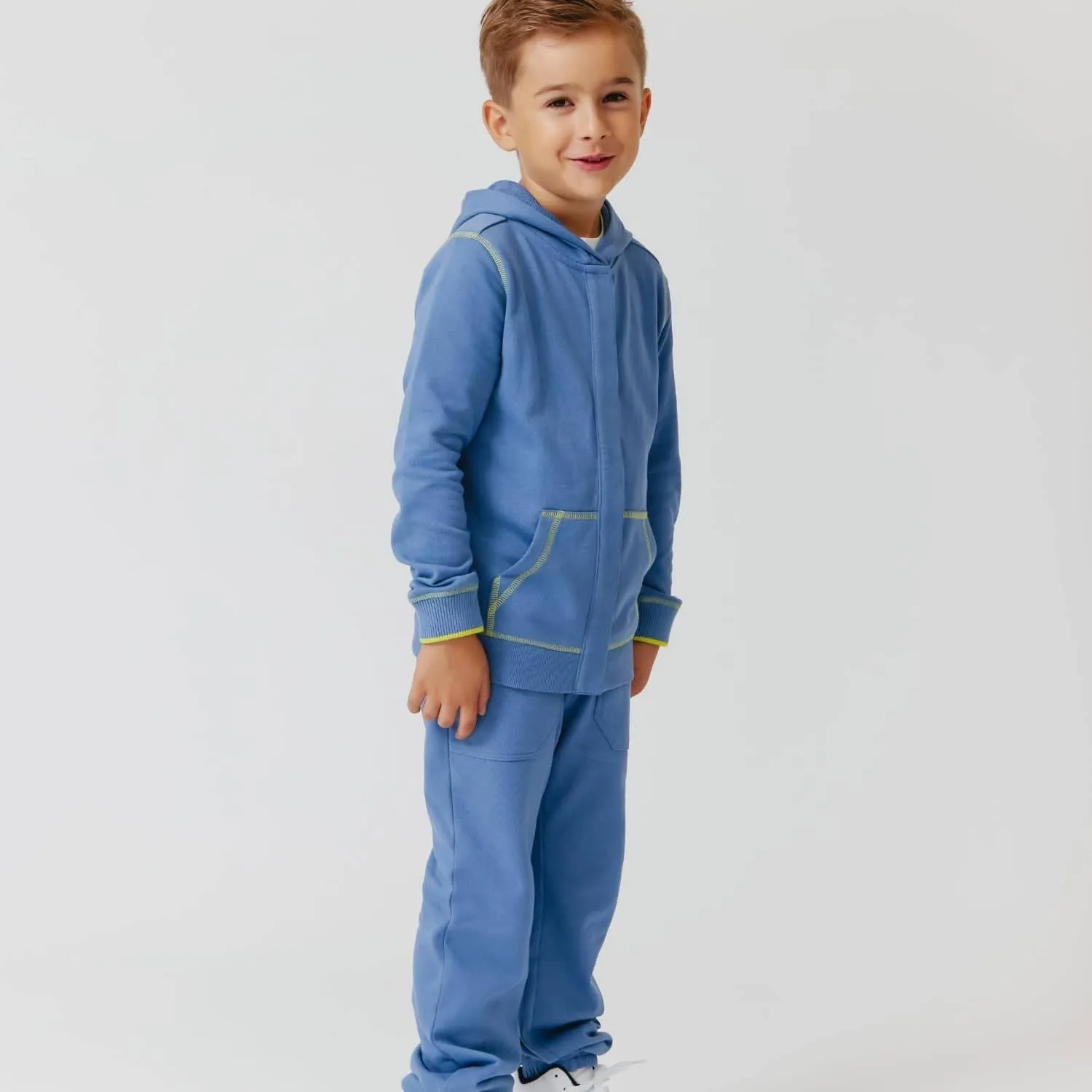 colonial blue french terry jogger pant