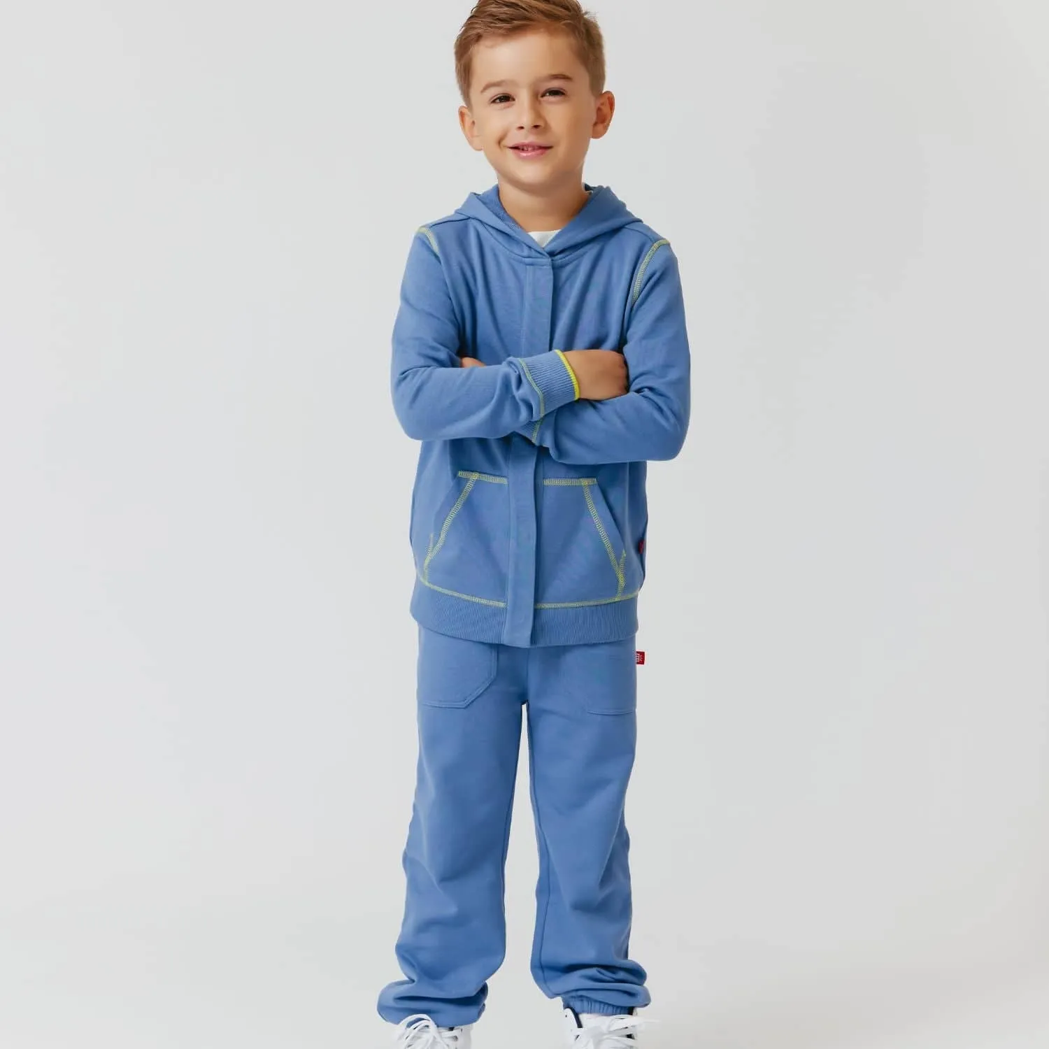 colonial blue french terry jogger pant