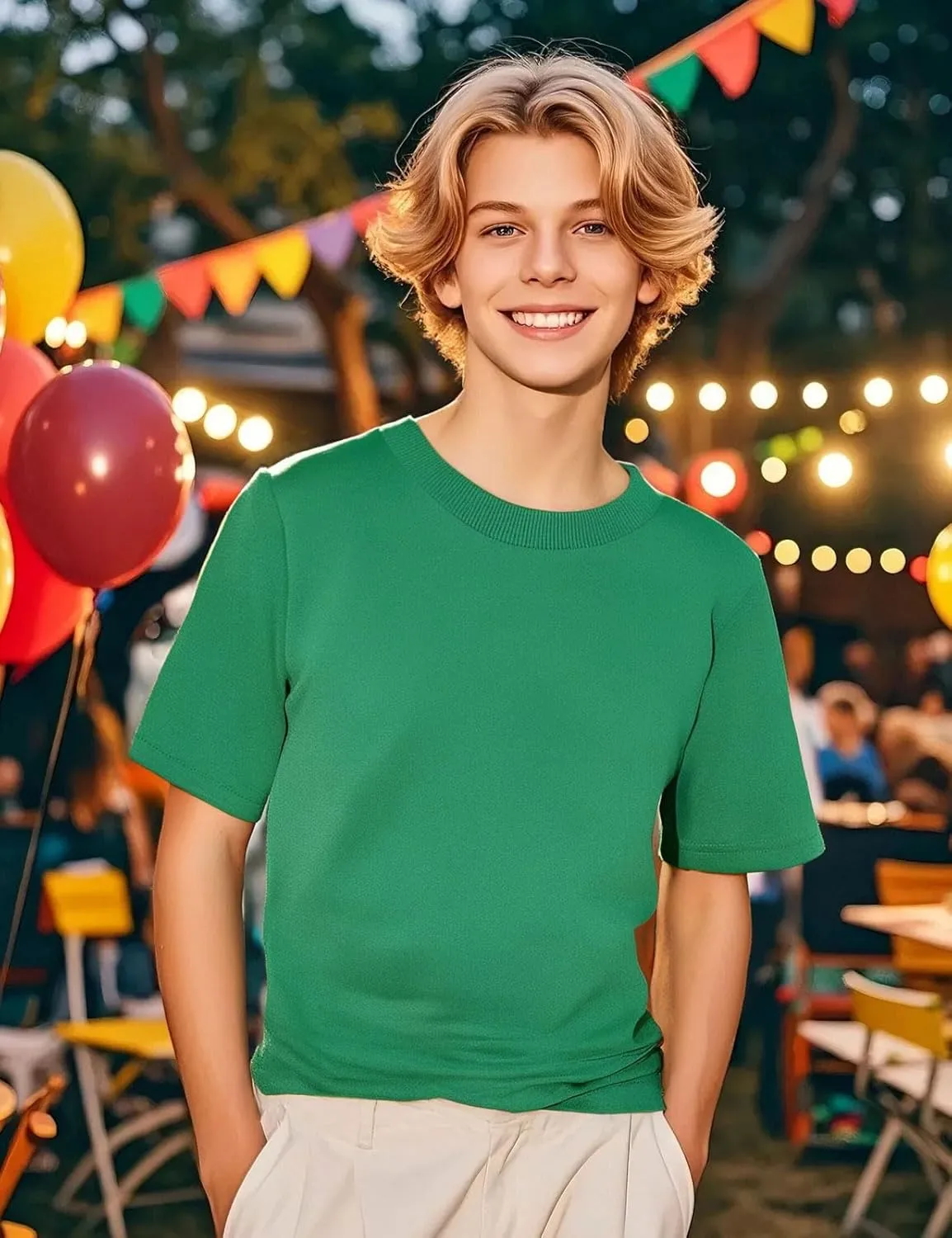 COSLAND Boys' 100% Cotton Heavyweight Short Sleeve Crewneck T Shirt