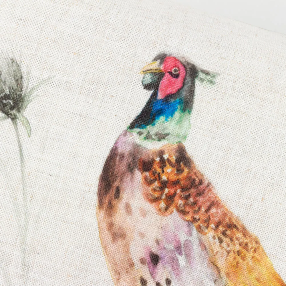 Country Pheasant Cushion Natural