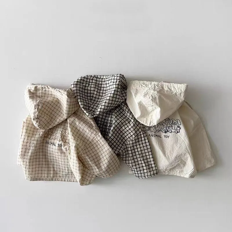 Cozy Plaid Hooded Jacket for Boys